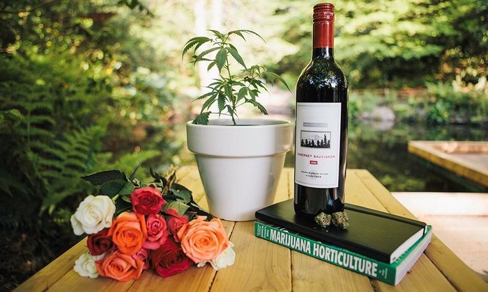 the perfect combination of wine and cannabis